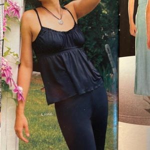 Women’s poly spandex Capri pants and Camisol set